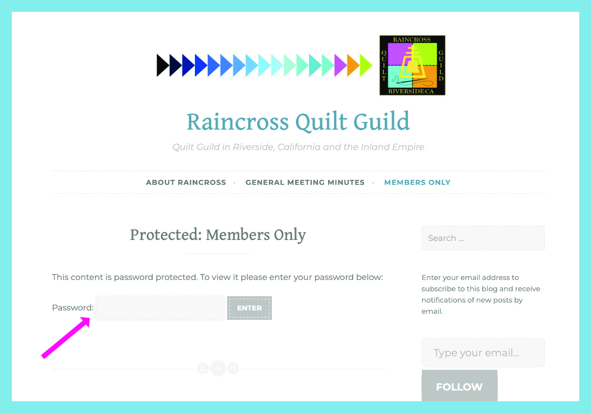 Members Only Section June 20, 2023 • General Meeting – Raincross Quilt Guild • Riverside, CA